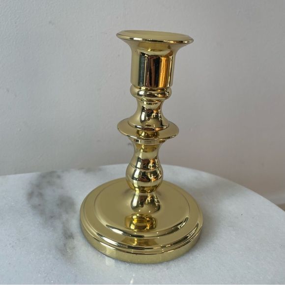 Heavy duty brass‎ candlestick holder like  new - Picture 1 of 4